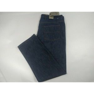 ALEXANDER JULIAN BLUE DENIM MENS SIZE 42X32 SLIM STRAIGHT ZIP FLY NEW NWT